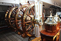 HMS Warrior steering wheels