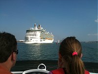 Cruise Ships from the flybridge
